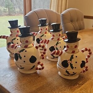 Temptations Snowman Teapot And Cup